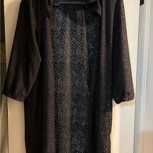 Black Lace Open Cardigan